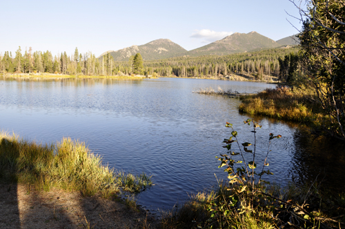 Lee Duquette at sprague lake at Rocky Mountain National Park